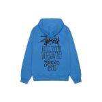 Pull à capuche bleu Stussy