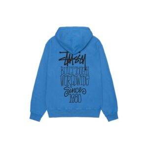 Pull à capuche bleu Stussy