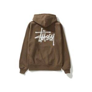 Pull à capuche marron Stussy