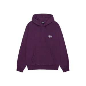 Pull à capuche violet Stussy