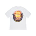 T-shirt Stussy Sunset Blanc