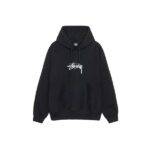 Pull à capuche noir Stussy