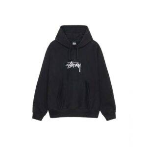 Pull à capuche noir Stussy